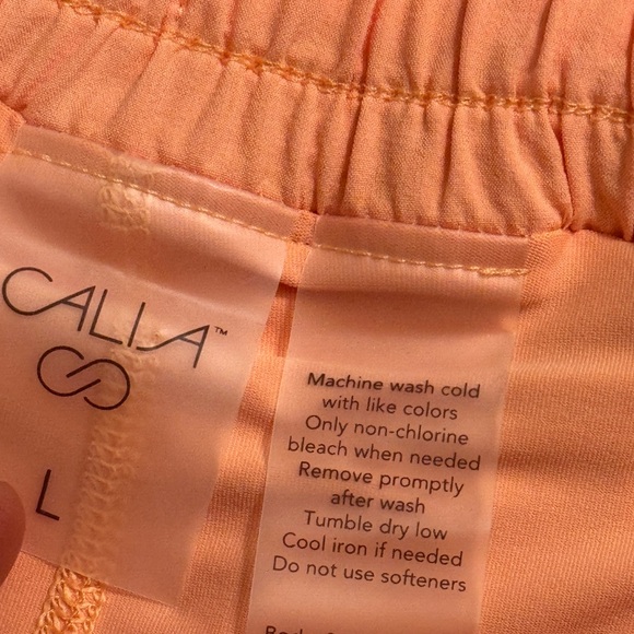 NWT CALIA INFINITY RUN COLLECTION SKORT SKIRT RELAXED FIT MID RISE PEACH GLOW L - Picture 8 of 10